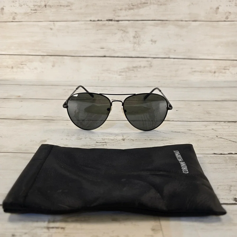 Unbranded Black Metal Aviator Sunglasses UV400 Protection 22953000